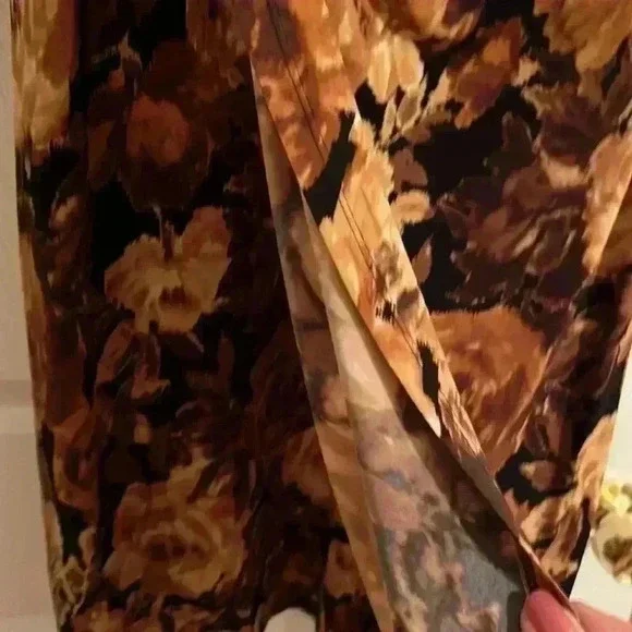 Connected Apparel Floral Printed Faux Wrap Dress - Picture 5 of 5